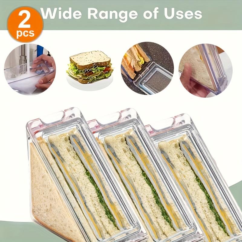 Two Lunch Boxes, Bento Boxes, Sandwich Boxes. It Opens To The Side for Easy Access To Food, Supports Cleaning, and Can Be Reused.