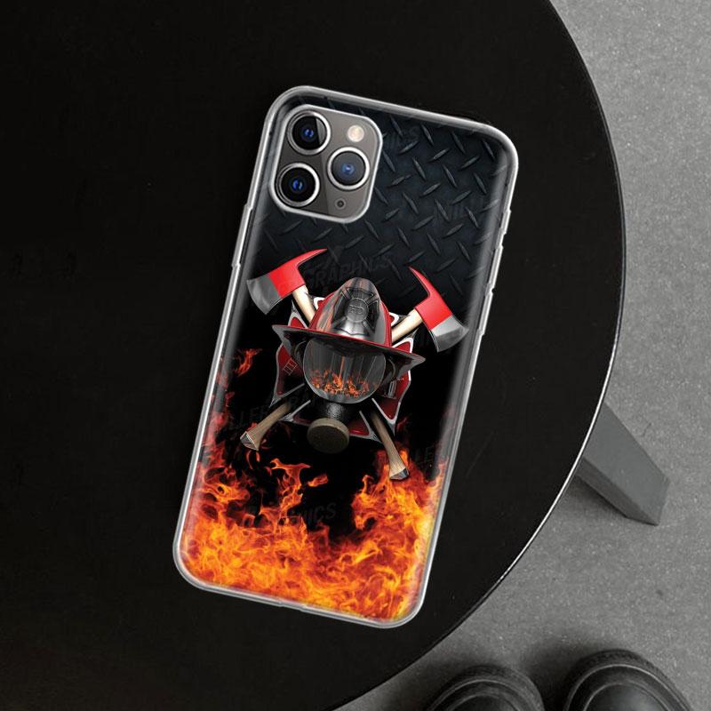 Firefighter Heroes Fireman Phone Case Cover For iPhone 18 11 12 13 Mini 14 15 Plus 16 Pro Max 17 Air 7 8 + SE Art Customized Fundas