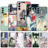 Чехол для телефона Aya takano для Samsung Galaxy S22 Pro S21 S20 FE Ultra S10 Lite S10 S10E S9 S8 Plus, мягкий черный чехол из ТПУ