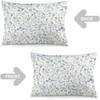 Blue Yellow Flower Leaf Throw Pillow Cover Queen Size Set of 2 Wildflower Aesthetic Floral Lumbar Pillow Case Standard Pillow Cases Watercolor Floral