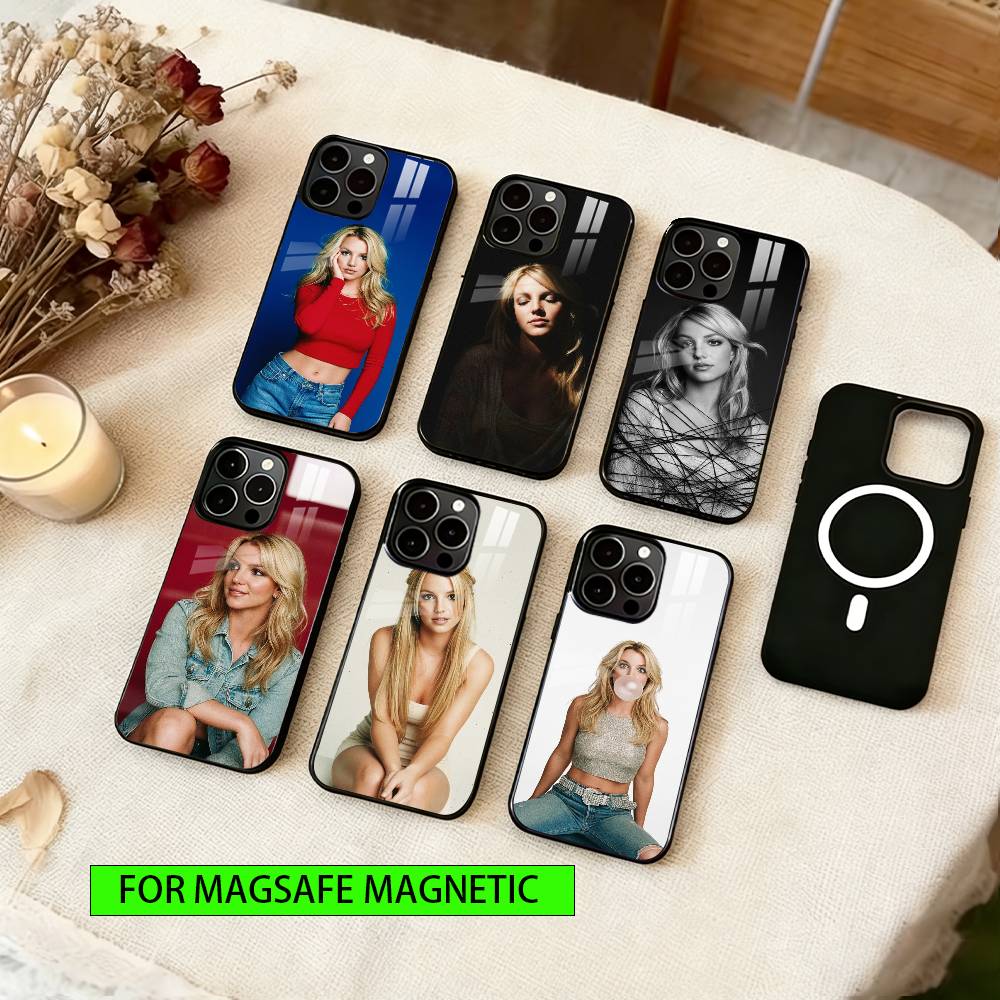 Чехол для телефона Britney Spears для iPhone 17, 16, 15, 14, 13, 12, 11 Plus, Pro, магнитный с Magsafe, беспроводная зарядка