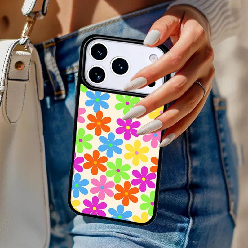 Чехол для телефона в стиле хиппи с ромашками и тай-дай цветами для iPhone 17 Air 14 15 13 12 Max Чехол для Apple 14 15 16 16e 11 Pro Max Plus