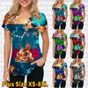Women Summer T Shirt Print Short Sleeve Tees Casual Printed Tops