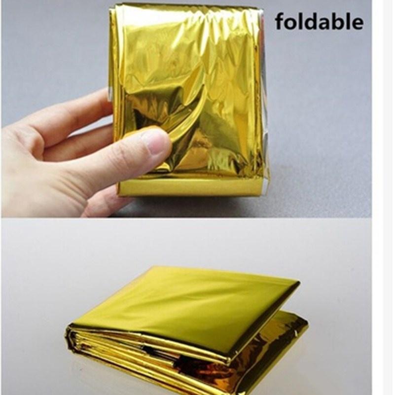 1 шт. 130x210 см/140x210 см/160*210 см комплекты для походов на открытом воздухе, водонепроницаемое аварийное майларовое одеяло для выживания и спасения, фольга, тепловая тепловая первая помощь