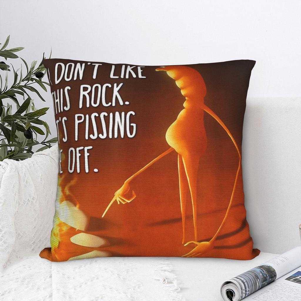 Marcus The Worm I Don't Like This Rock Pillow Case Soft Pillow Cover Cute Funny Pillowcases For Wedding Party Home Decor