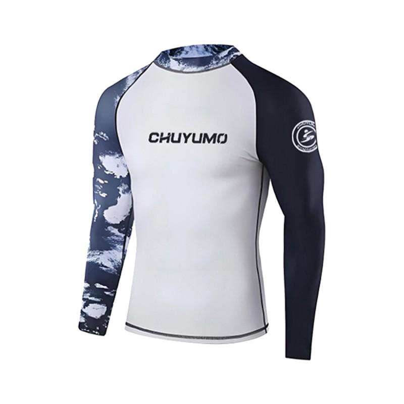 Mens Quick-Dry Rash Guard Set Long Sleeve Top Pants UV Protection Swimwear Surfing Diving Snorkeling Water Sports