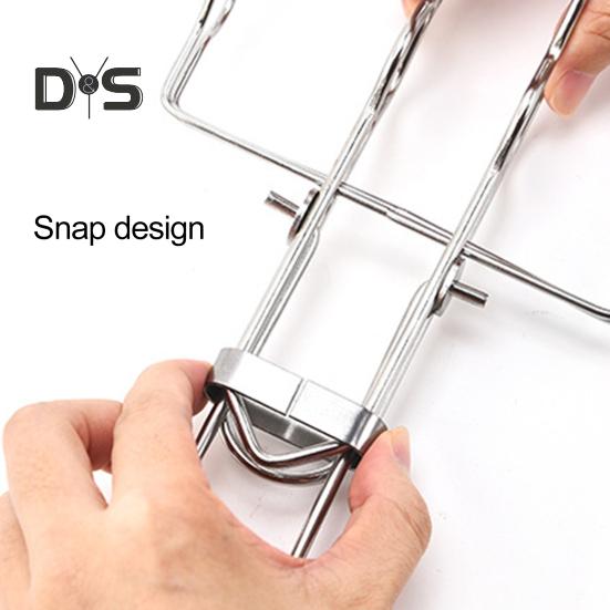 Сетка для барбекю из колбасы, нержавеющая сталь 304, стойка для гриля для кукурузы, складной портативный инструмент для барбекю, легко чистящаяся сетка для барбекю, инструмент для приготовления пищи на открытом воздухе