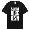 Triathlon Triathlete Runninger Swimmings Bikings Funny T Shirt Summer Short Sleeve Streetwear T-Shirt Cotton Tees Black