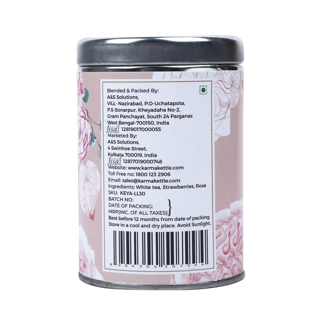 White Tea with Rose and Strawberry (30 G), Keya, Karma Kettle