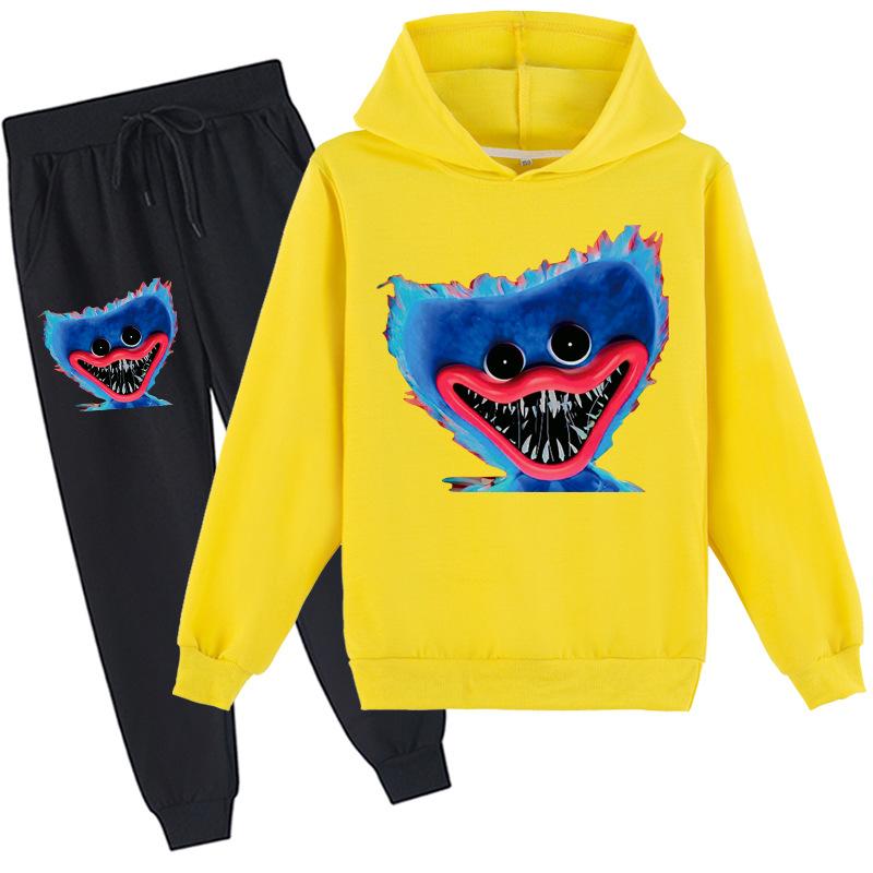 Детский комплект с 3D толстовкой Huggy Wuggy, пуловер, спортивный костюм Poppy Playtime, детский свитер + брюки