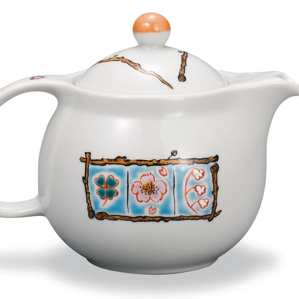 Кутанияки Иватая Горшок Чайник Цветочная КОРОБКА Оранжевый (с ситечком) АП7-5100