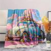 Car Print Flannel Blanket, High quality Comfortable for All Seasons, Home Decor, Warmth and Comfort, Perfect for Christmas Gifts