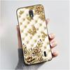 For Nokia 1 INS Black Case For Nokia 1 Plus Shockproof Soft Back Cover Shockproof Chrysanthemum Pattern Jelly Bumper Cover