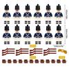 12pcs Napoleonic Wars Military Soldiers Building Blocks WW2 Figures French British Fusilier Rifles Weapons Toys for Kids Gifts