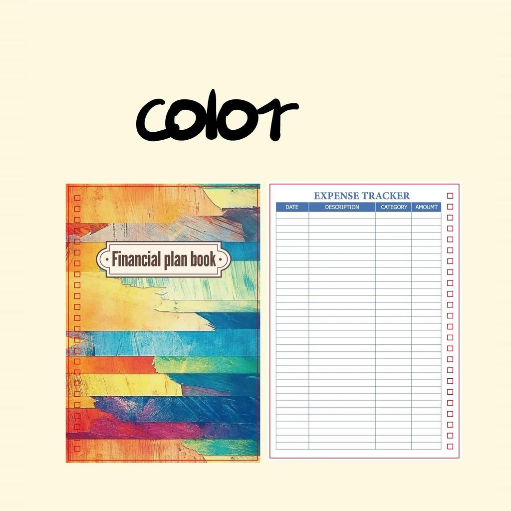 Financial Plan Book Notebook Practical Notebook Expense Tracker for Note-taking & Budget 104 Sheets