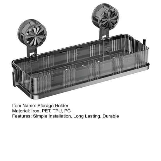 Полка для хранения в ванной с присоской, крючок с высокой несущей способностью, легко устанавливаемая стойка для хранения, органайзер для душа