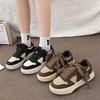 Fashion Color Matching Casual Board Shoes 2025 Autumn and Winter New Ins Trendy Niche Women's Shoes Muffin Thick Sole Contrasting Casual Shoes