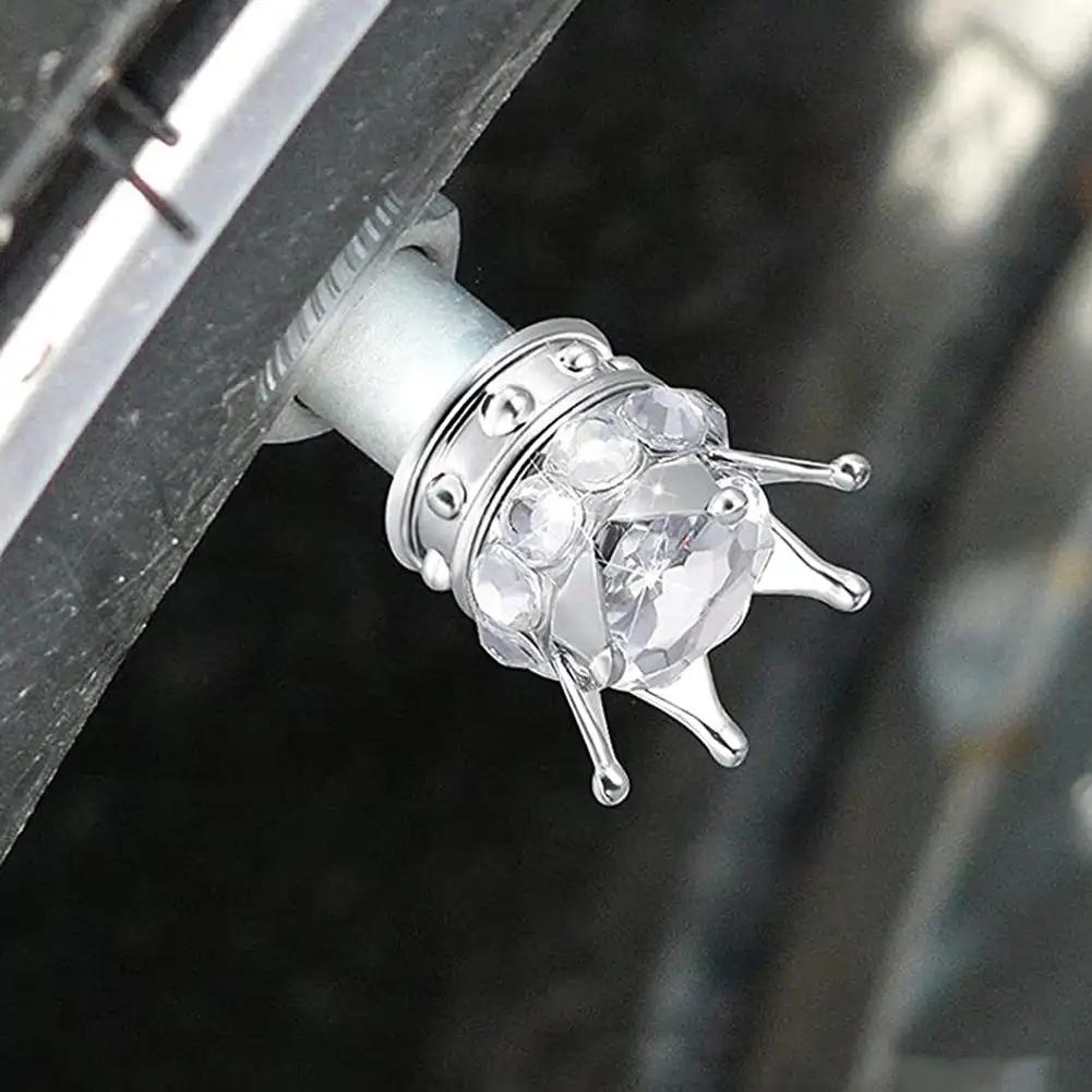 4 шт. колпачки для вентилей шин автомобиля с блестящими кристаллами и стразами, хромированные колпачки для шин автомобиля, аксессуары