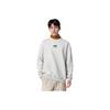 Li Ning Sports Lifestyle Series свитер с буквенным принтом, теплая повседневная флисовая толстовка с длинным рукавом и круглым вырезом, унисекс, толстовка AWDU925-1