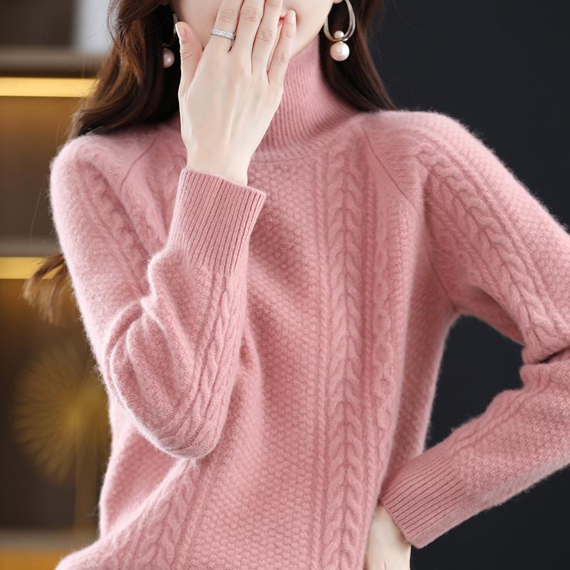 Женский кашемировый свитер Qinghe кашемир 30% кашемир 70% шерсть осенне-зимний кашемировый толстый пуловер мягкий и теплый