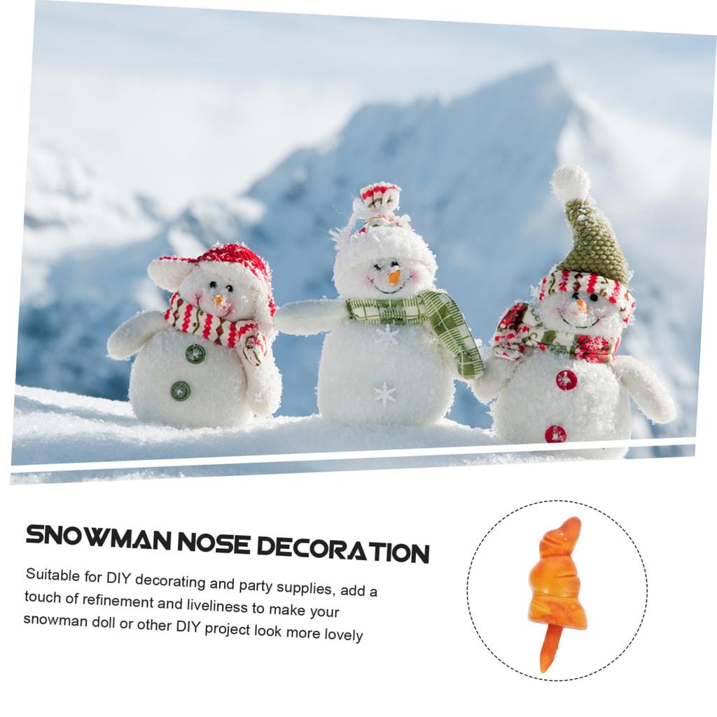 NUOLUX 50pcs Snowman Toy Accessories, Christmas DIY Ornaments, Decorative Noses, Snowman Noses, Santa Claus Noses, Craft Toys, Christmas Noses, DIY