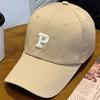 Мужская летняя бейсболка с вышивкой буквы P для защиты от солнца, дышащая