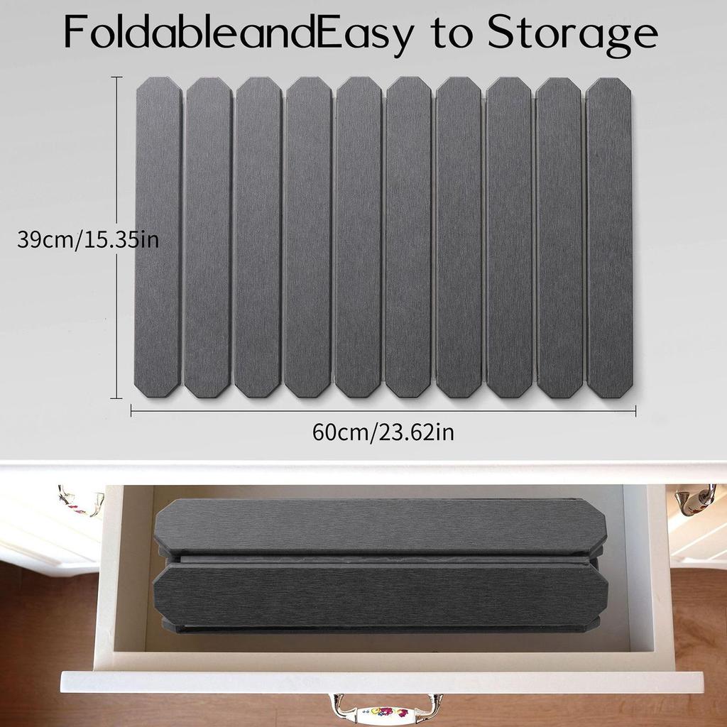 60x39cm Stone Drying Mat Foldable Stone Dish Drying Mat Nonslip Stone Drying Pad Reusable Dish Drainer Mat for Coffee Bath