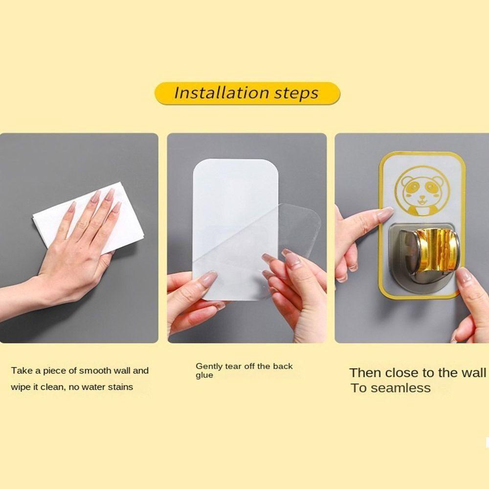 Punch-Free Shower Bracket Wall Mounted Shower Head Base Durable Shower Head Stand