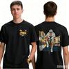 Front Back Double Print Town Road Cycling Sketch Graphic T-shirt Grunge Print Soft Cotton Short Sleeve Unisex Casual Daily Tee