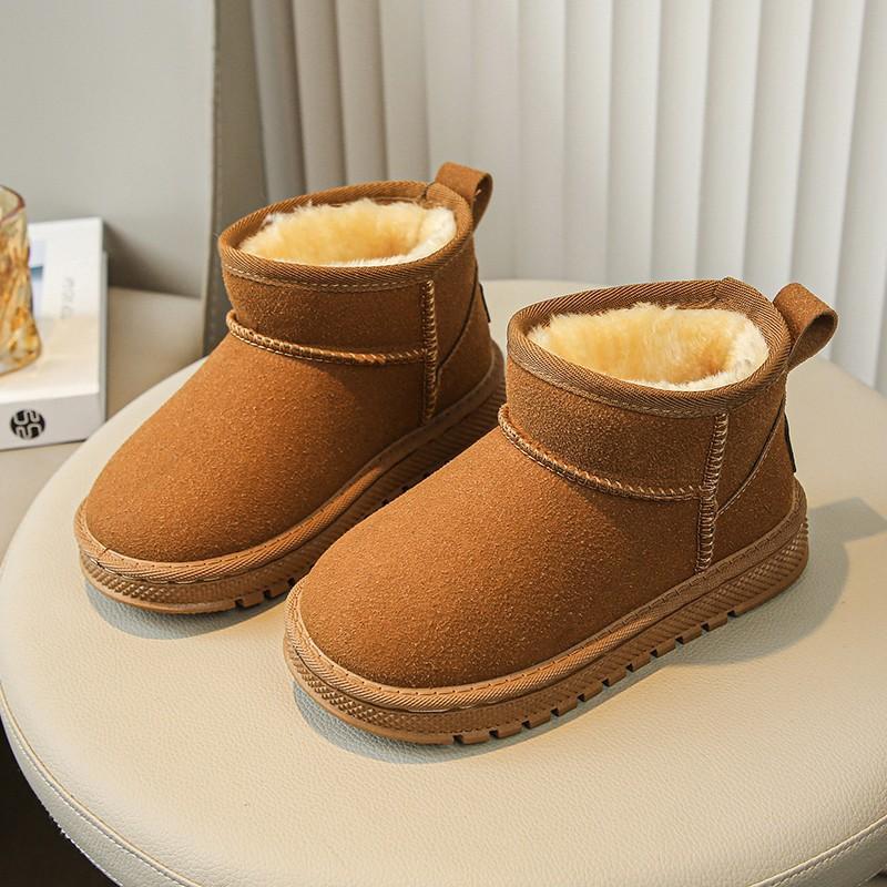 2024 Fashion Children Snow Boots Girls Boys Baby Plush Ankle Boots Kids Winter Warm Cotton Shoes Outdoors Sneakers