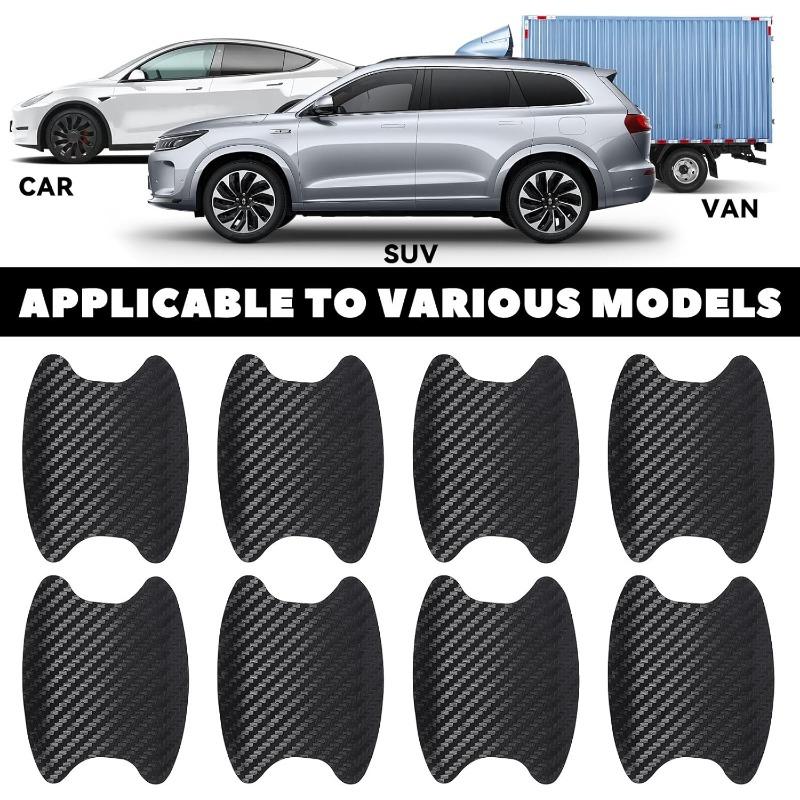 Автомобильные наклейки против царапин, дверная ручка автомобиля, защитная пленка из углеродного волокна, защитная пленка для автомобильной ручки, Стайлинг, внешние аксессуары