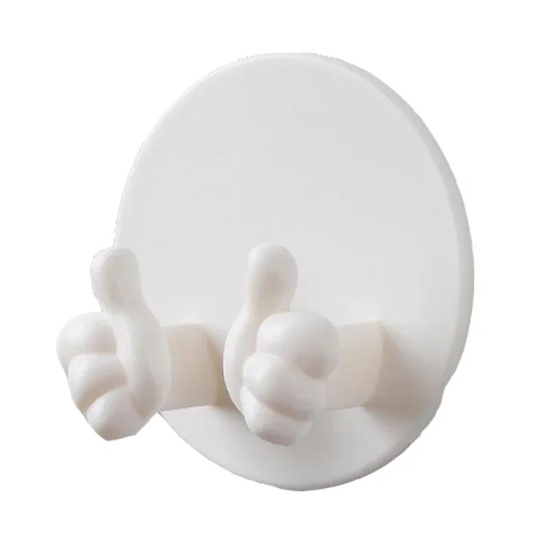 Креативный держатель для большого пальца, не требующий пробивки, настенный клей, вешалка для ключей, крючок для гаджета в ванной, полотенце, бритвенная стойка, кухонные гаджеты, крючок