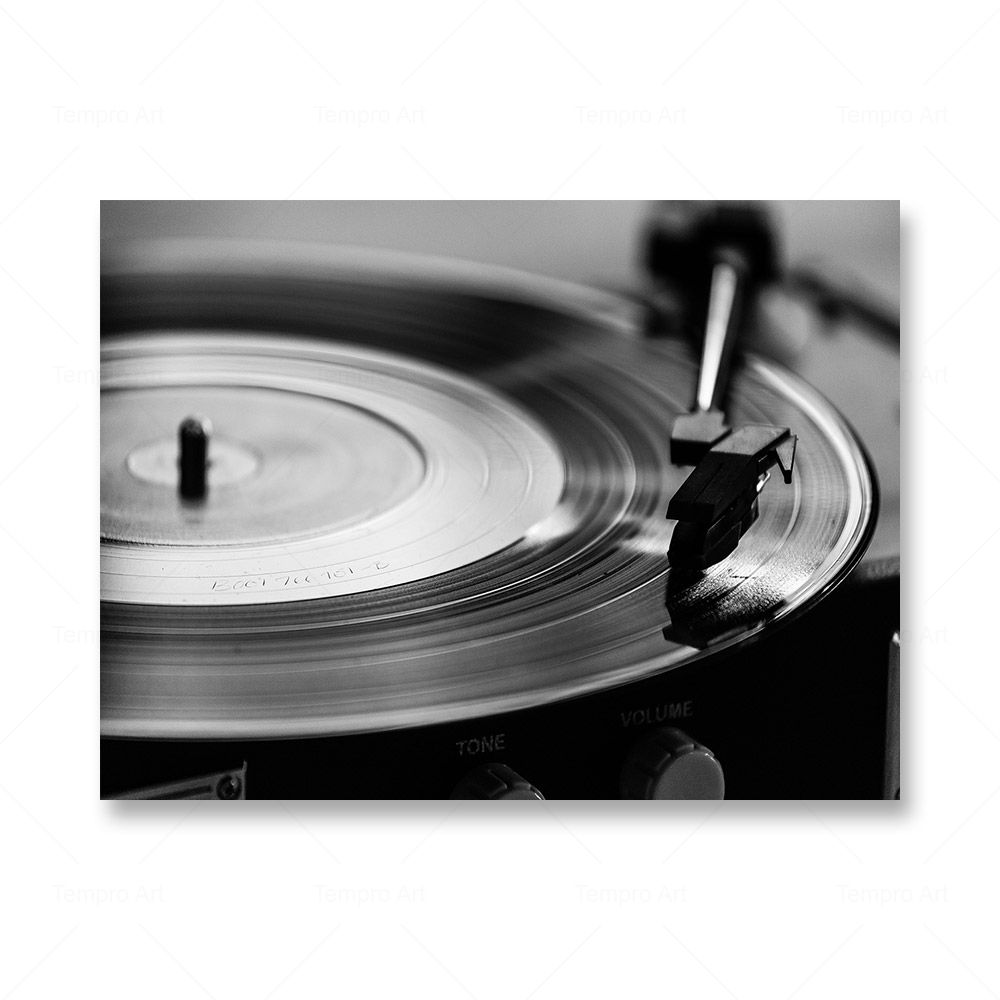 Черно-белые музыкальные принты, ретро виниловая пластинка, гитарный постер, настенная живопись на холсте, скандинавская картина для гостиной, домашний декор