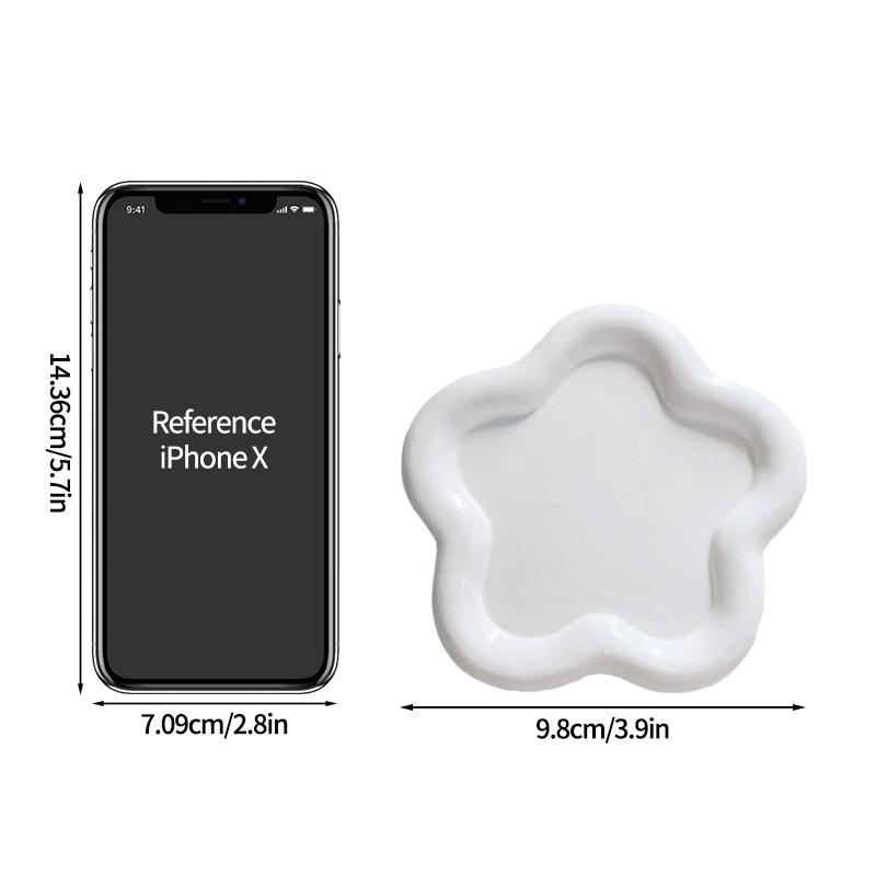 Chubby Jewelry Tray Cute Cloud Trinket Dish Decorative Cloud Vanity Key Tray for Rings Earrings Necklace Organizer Bedroom Decor