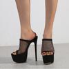 Fashion Women New Fashion Breathable Mesh Peep Toe Extreme High Heels Sandals Summer Shoes Lady Pumps