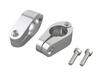 POSH FAITH Motorcycle Quick Release Brace Clamp Only for Set of 22.2mm Handlebars, 2, Silver, 090167-03