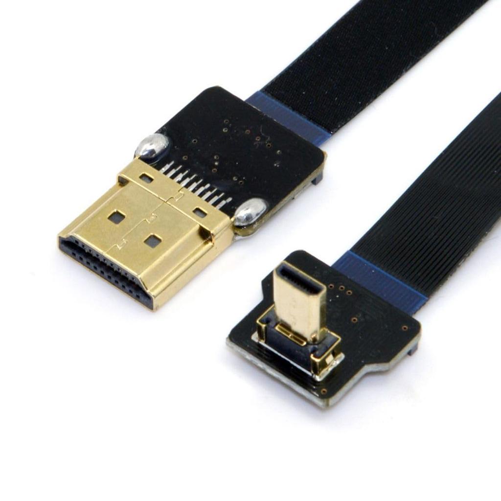 CY 20см 90 градусов вверх угловой FPV Micro HDMI Папа к HDMI Папа FPC плоский кабель для GoPro мулькоптер аэрофотосъемка