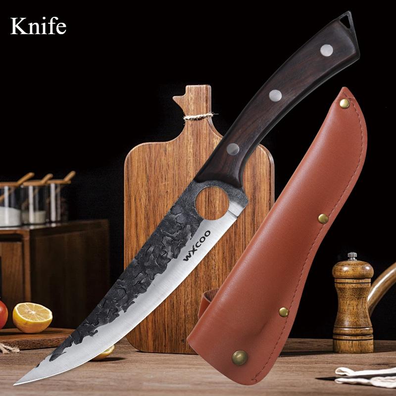 Нож шеф-повара, нож для нарезки, обвалочный нож из нержавеющей стали, острый многофункциональный нож для убоя, удобный небольшой кухонный нож для дома