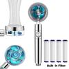 360 Degrees Rotation Turbo Fan Shower Head High Pressure Water Saving Spray Adjustable Showerhead Filters Bathroom Accessories