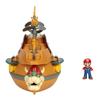 Super Mario Super Mario Deluxe Airship Playset с фигуркой Марио Аутентичные звуки Вращающиеся пропеллеры Воздушный корабль Боузера - В игре и Боузера