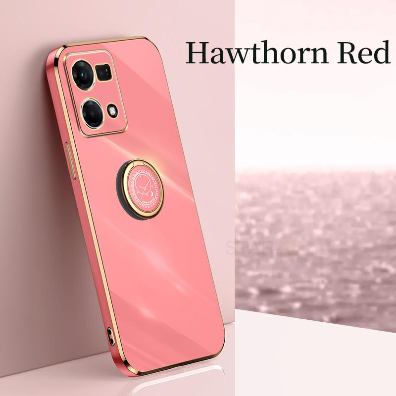 Reno7 Reno8 5 Lite Роскошный чехол-держатель с кольцом для Oppo Reno 7 8 6 5 Lite 9 Pro 4g 5g силиконовая подставка задняя крышка Reno5 5lite