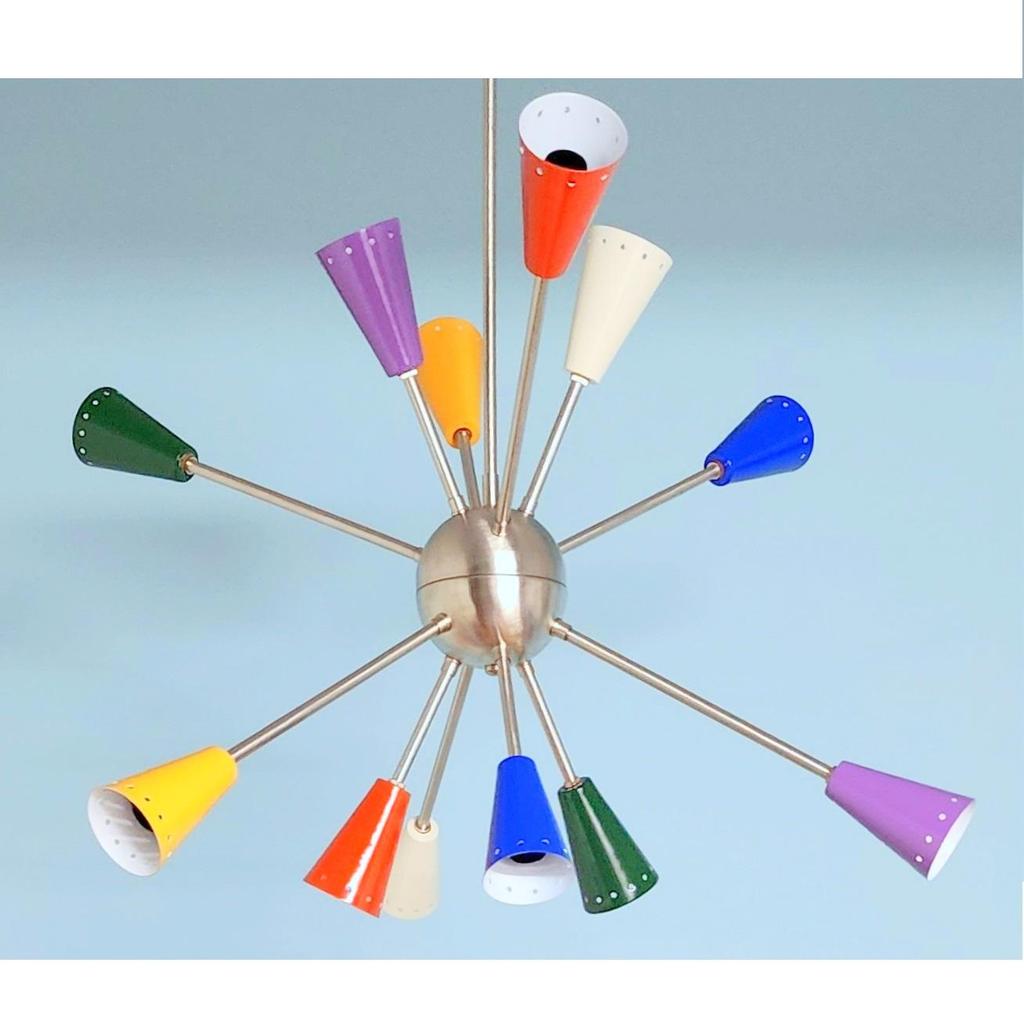 Customized Color Chrome Finish Sputnik Chandelier 12 Arms Home Interior Modern Art Exclusive Chandelier