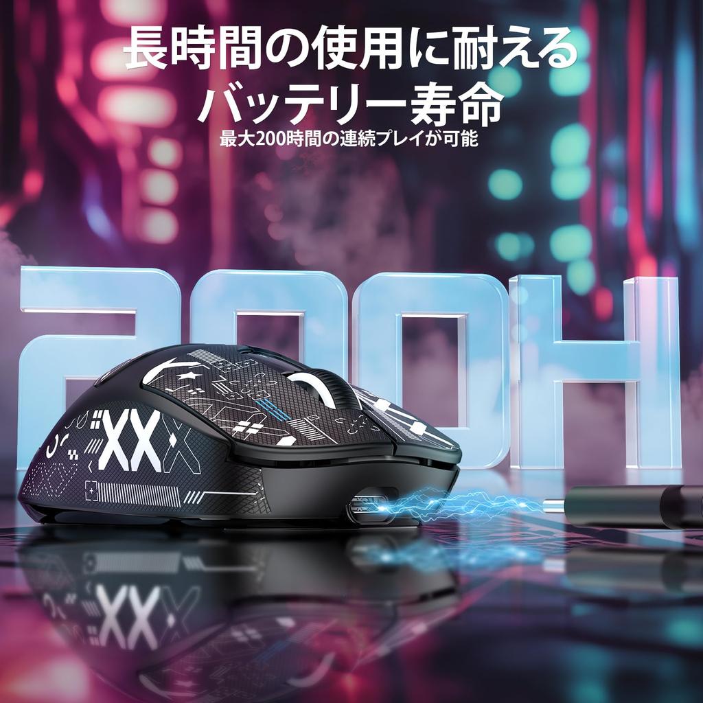 SHARK X3Max Gaming Lightweight PAW3950 42000 DPI Cloud Driver New Fast Click 100 Million Click Ergonomic FPS Gaming Black with A.JAZZxATTACK Mouse,