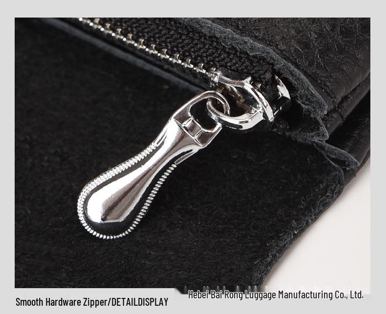 Lychee Pattern Soft Leather Unisex Coin Purse - Genuine Cowhide Card Holder & Storage Bag