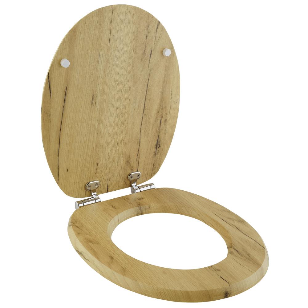 AWD INTERIOR 1977 Amargura MDF soft-close toilet seat, wood pattern