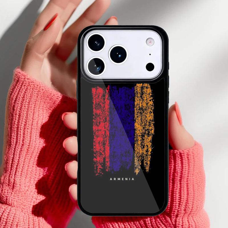 Чехол для телефона с флагом Армении для iPhone 17 16 15 14 13 Pro Max Задняя крышка для 12 11 Pro Coque