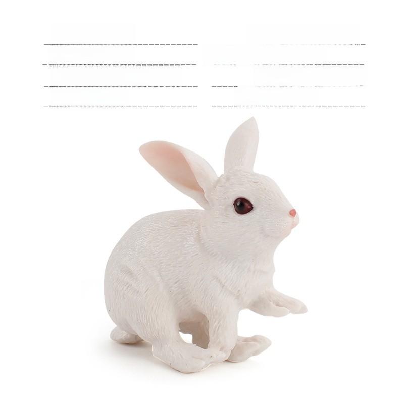 Farm Rabbit Scene Pvc Miniature With Standing And Sitting Rabbits For Micro Landscape Decor