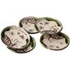 Small Plate Set X X Shiokusa Kiln Oribe Madotsuru Plate Set Pottery Seto Ware Made In Japan Ale-net W13.6 D13.6 H2.8cm
