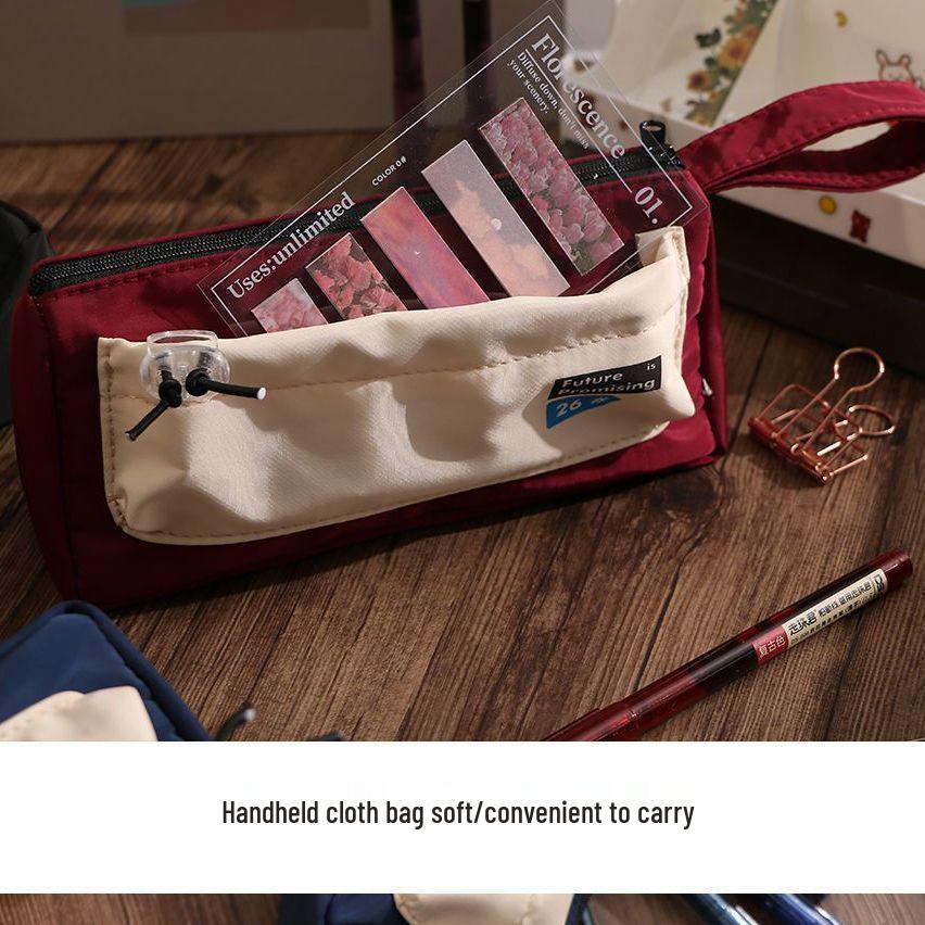 Ретро пенал: Стильная сумка для канцелярских принадлежностей для девочек - Подходит для учеников начальной, средней и старшей школы, а также студентов