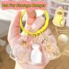 1/6Pcs Cat Style Memorial Keychain Pendant Transparent Cat Hair Storage Bottle Key Chain Pet Memorial Accessories